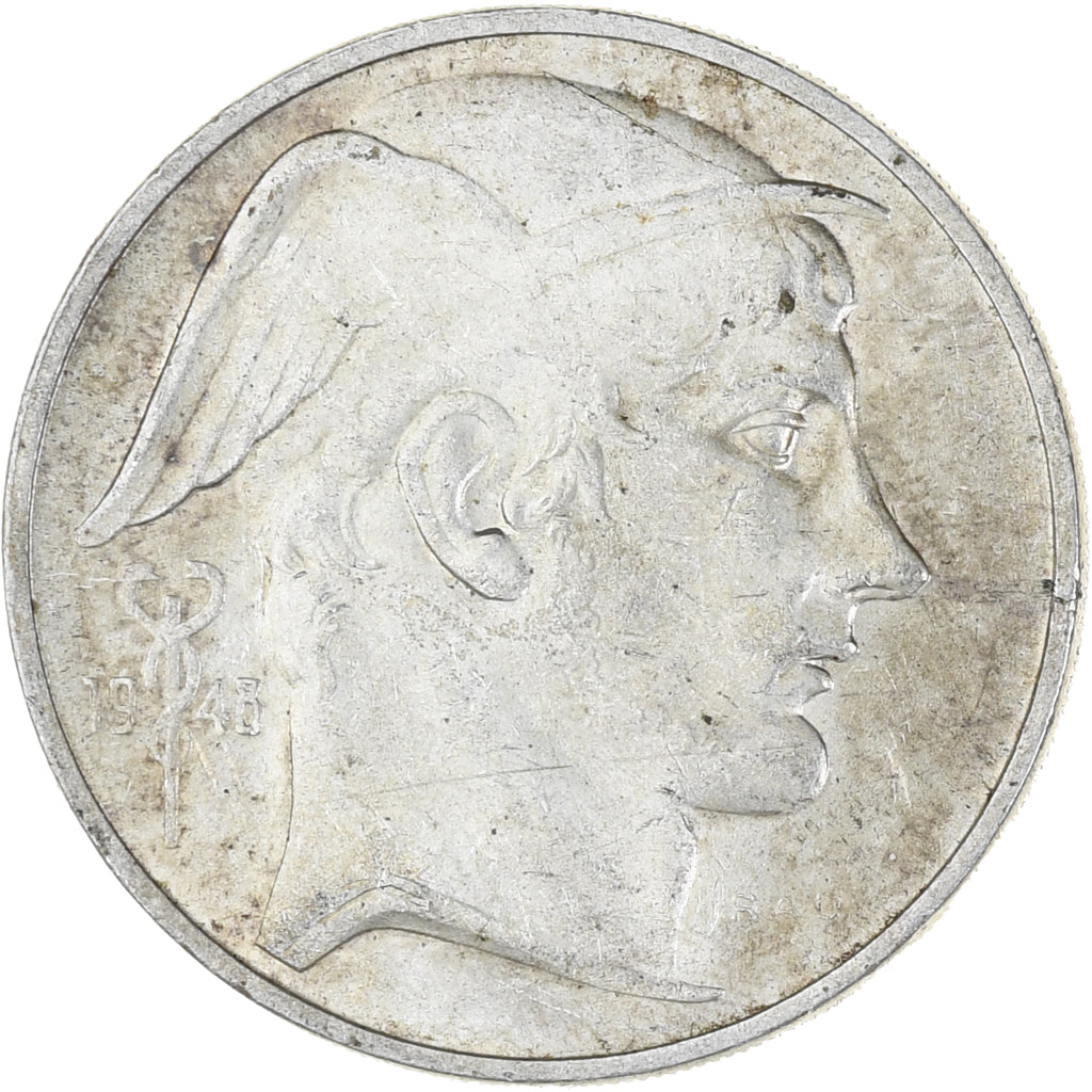 Coin, Belgium, 50 Francs, 50 Frank, 1948, EF(40-45), Silver, KM:137