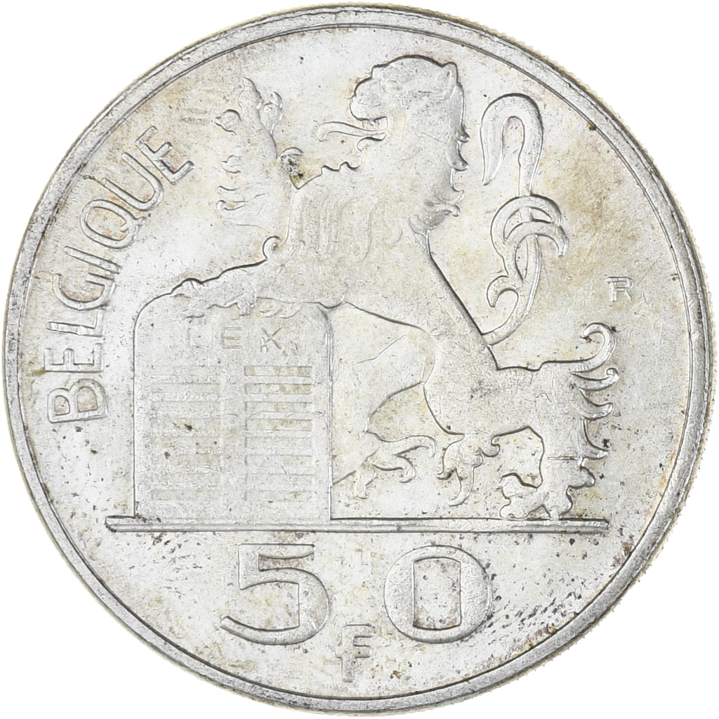 Coin, Belgium, 50 Francs, 50 Frank, 1949, EF(40-45), Silver, KM:136.1