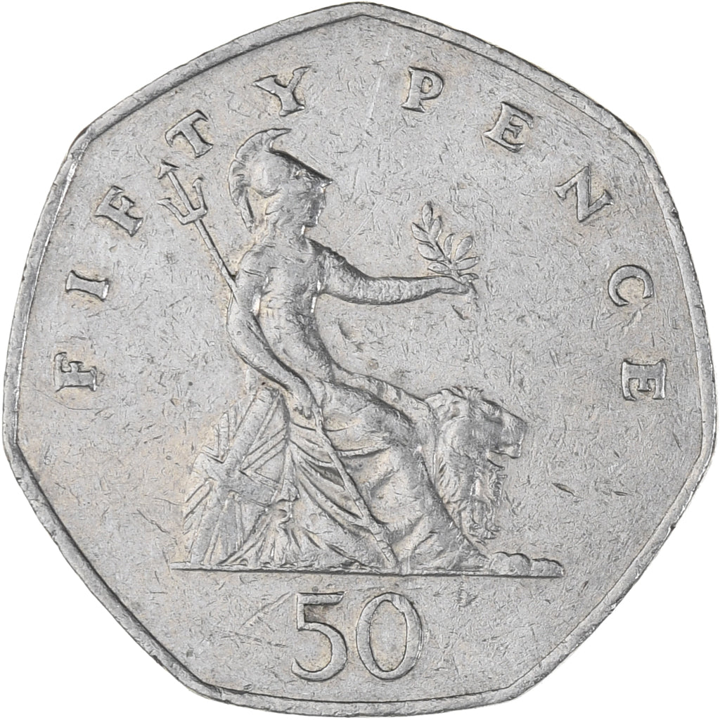 Coin, Great Britain, Elizabeth II, 50 Pence, 1982, EF(40-45), Copper-nickel