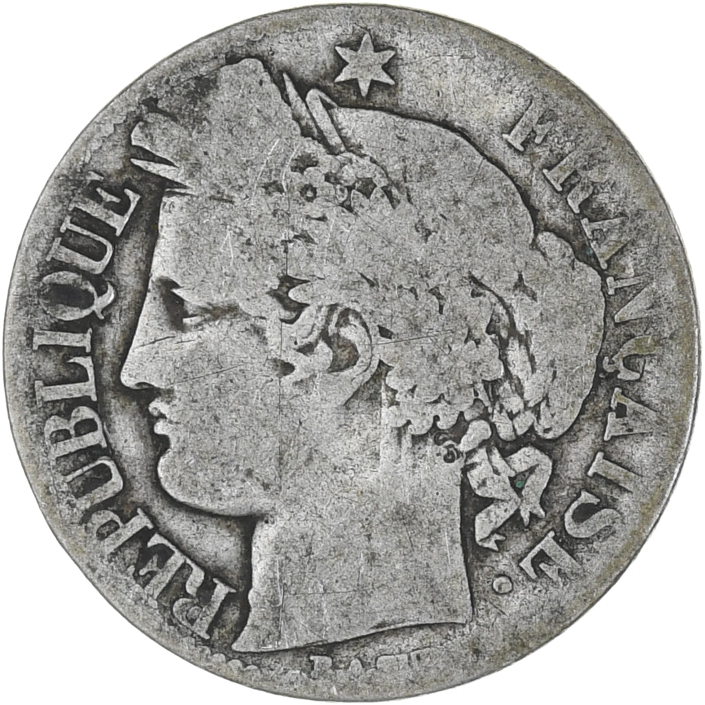 Münze, Frankreich, Cérès, Franc, 1871, Paris, SGE+, Silber, KM:822.1