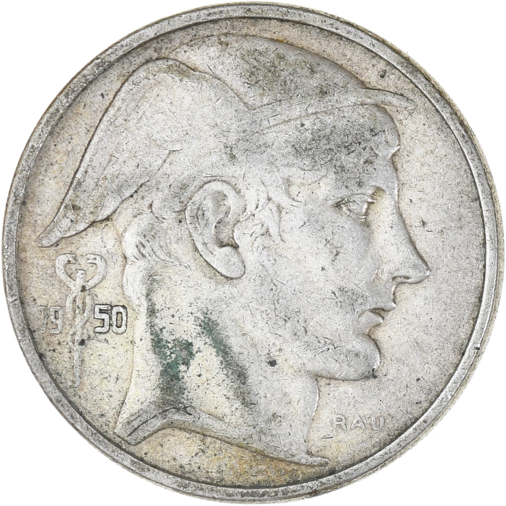 Coin, Belgium, 50 Francs, 50 Frank, 1950, EF(40-45), Silver, KM:137