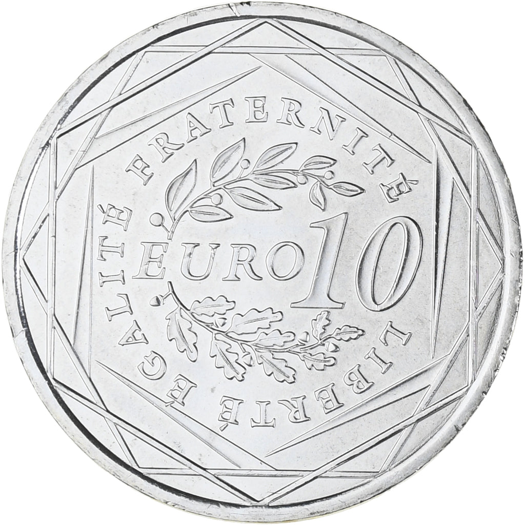 France, 10 Euro, Semeuse, 2009, MS(63), Silver, KM:1580