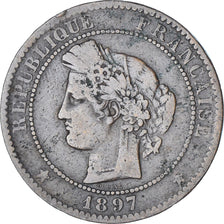 Monnaie, France, Cérès, 10 Centimes, 1897, Paris, TTB, Bronze, KM:815.1