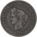 Moneta, Francia, Cérès, 5 Centimes, 1877, Bordeaux, BB, Bronzo, KM:821.2
