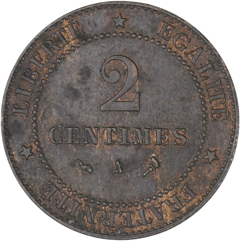 Moneda, Francia, Cérès, 2 Centimes, 1897, Paris, MBC, Bronce, KM:827.1