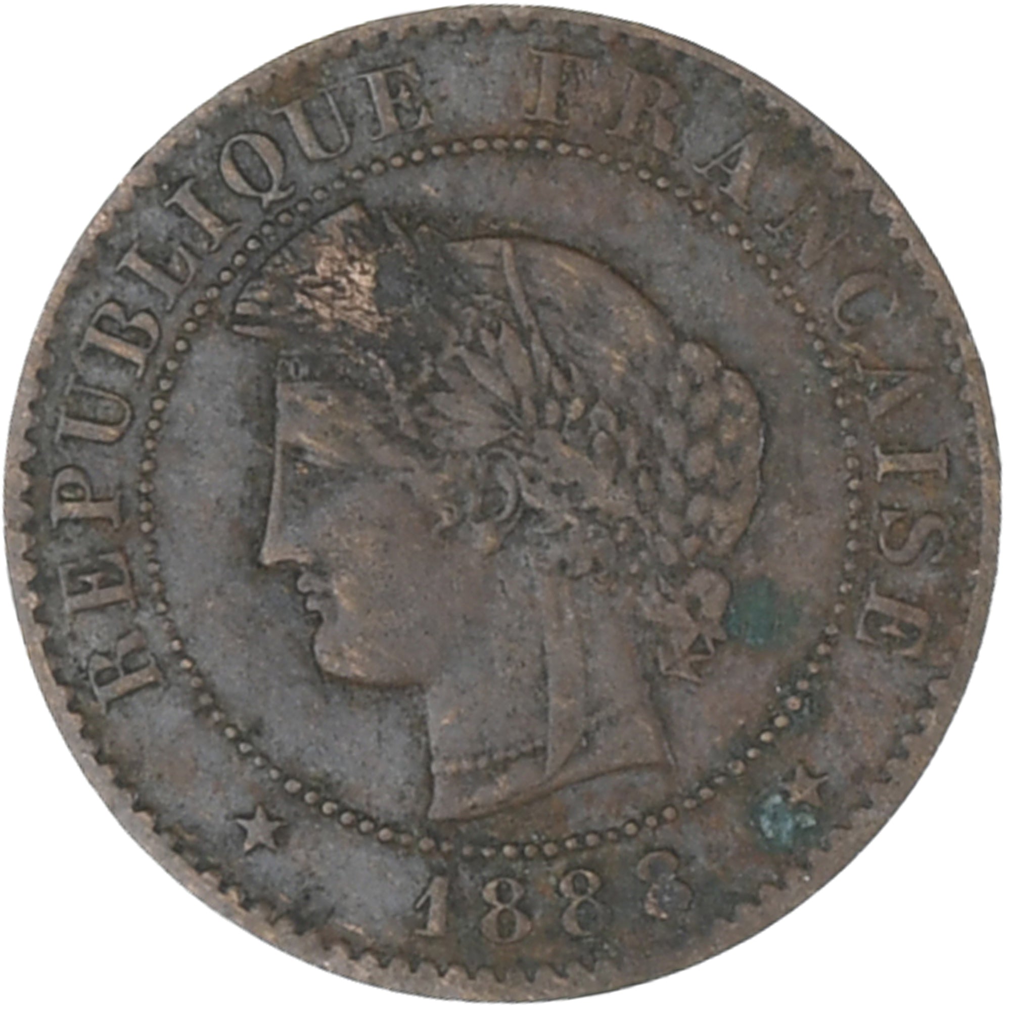 Moneta, Francia, Cérès, Centime, 1888, Paris, MB+, Bronzo, KM:826.1