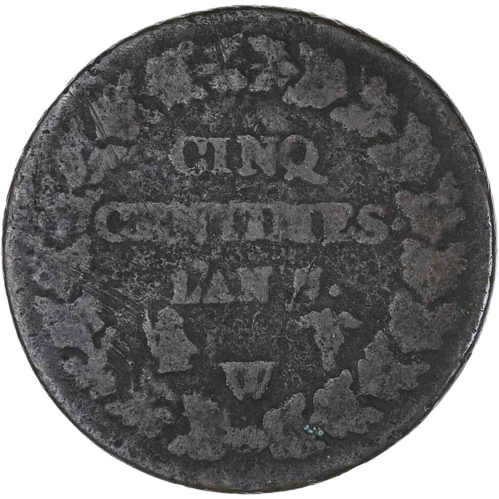 Coin, France, Dupré, 5 Centimes, AN 8 (1799-1800), Lille, F(12-15), Bronze