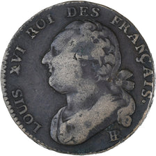Francia, Louis XVI, 12 Deniers, 1792 / AN 4, Strasbourg, MB+, Bronzo, KM:601