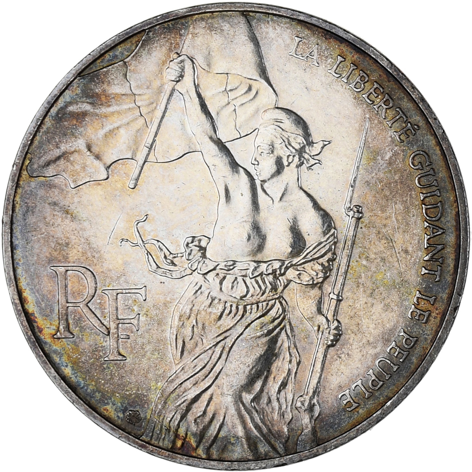 Moneta, Francia, Liberté guidant le peuple, 100 Francs, 1993, BB+, Argento