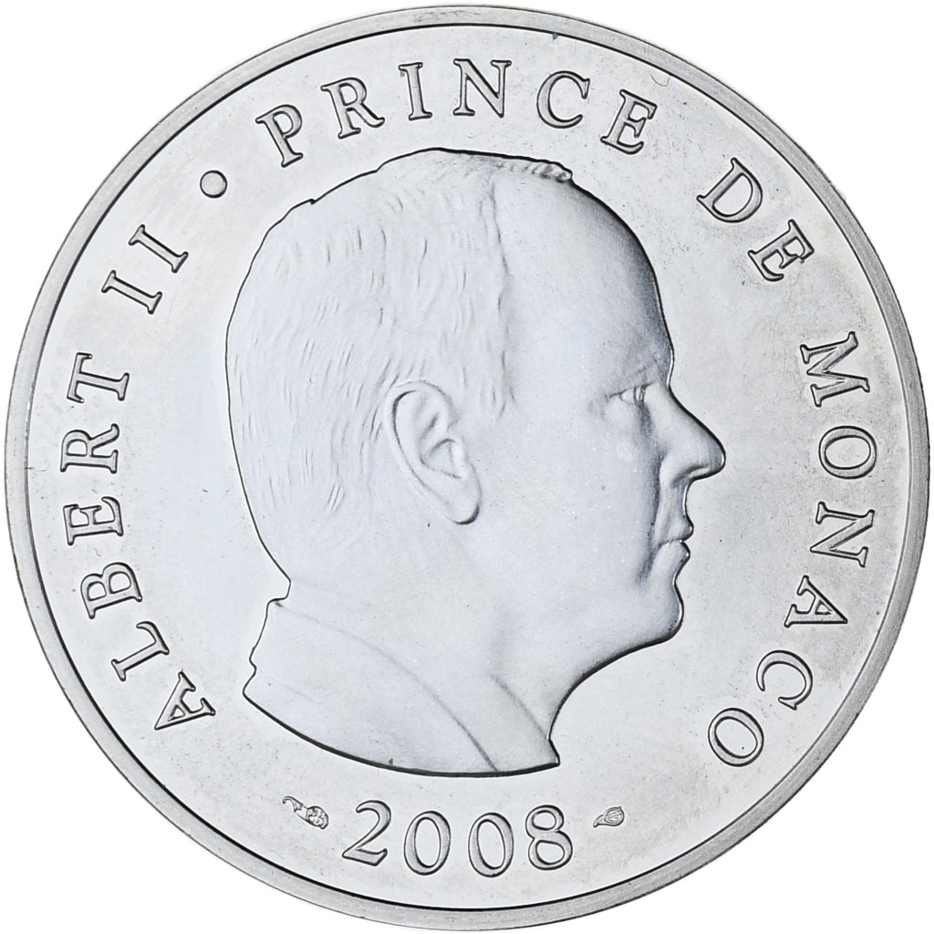 Monaco, 5 Euro, 2008, Paris, MS(63), Silver, Gadoury:MC199, KM:197