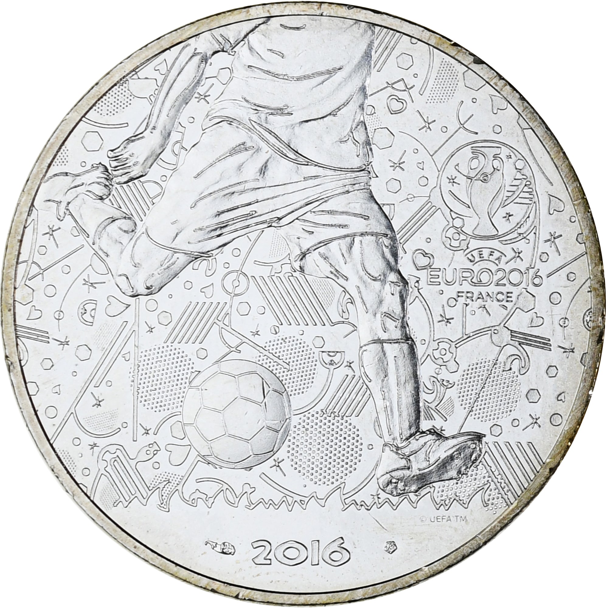 França, 10 Euro, 2016, Monnaie de Paris, MS(63), Prata