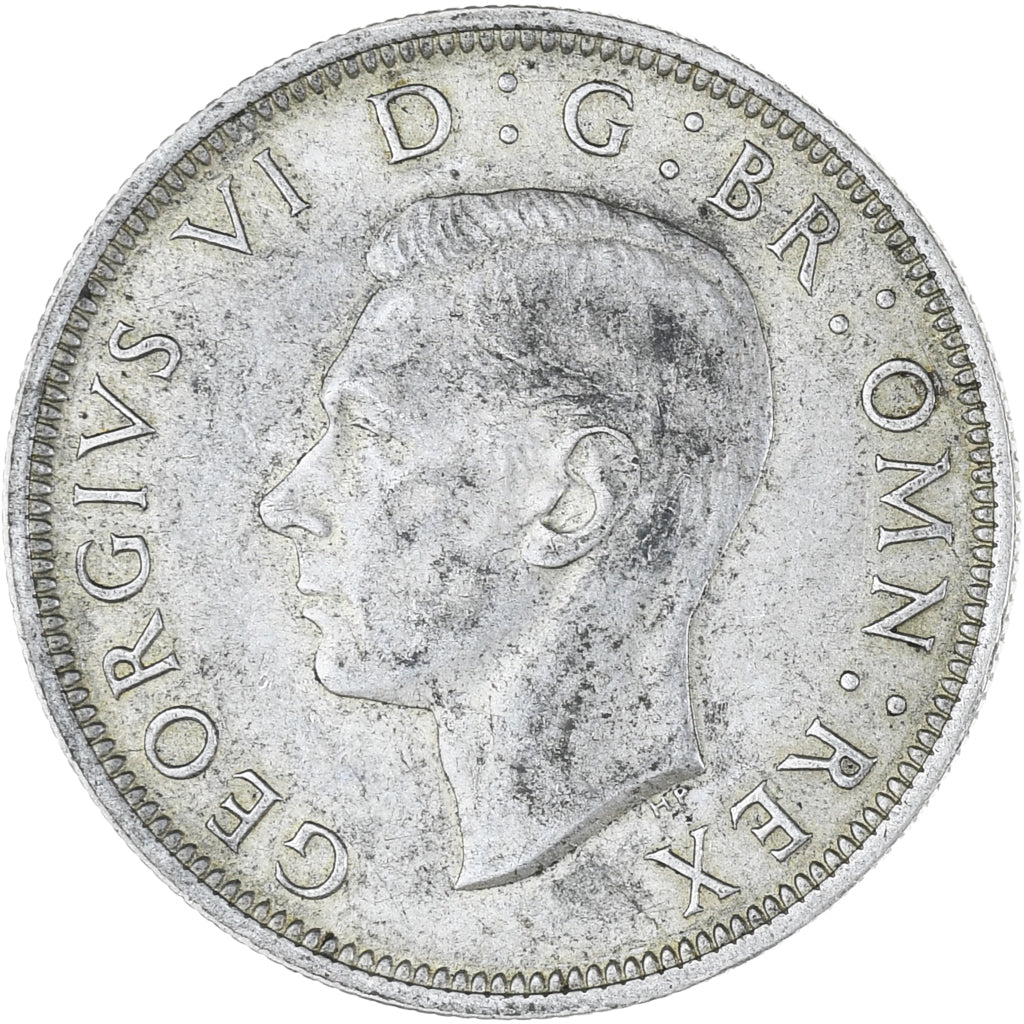 Great Britain, George VI, 1/2 Crown, 1939, EF(40-45), Silver, KM:856