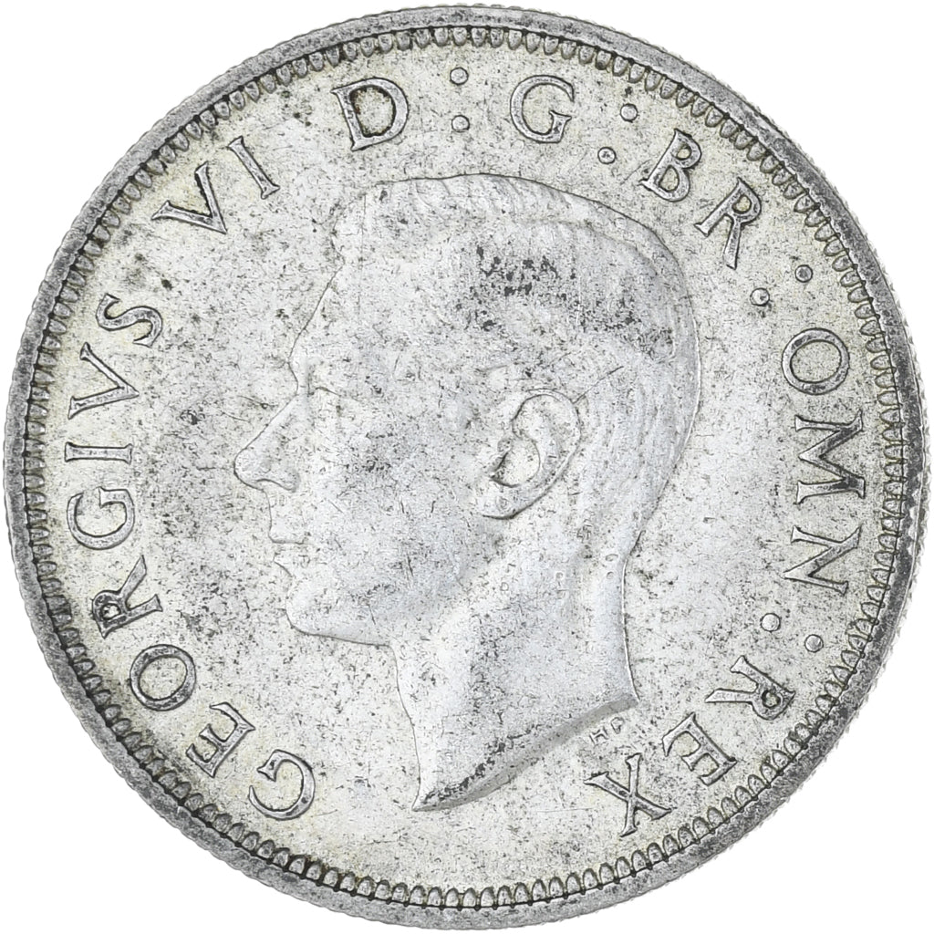 Großbritannien, George VI, 1/2 Crown, 1938, SS, Silber, KM:856