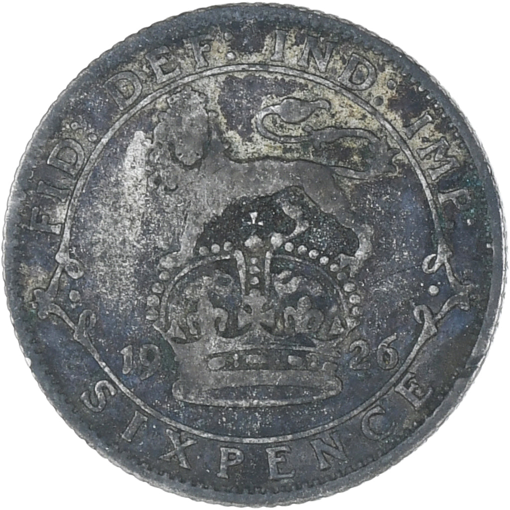 Great Britain, George V, 6 Pence, 1926, VF(20-25), Silver, KM:815a.2