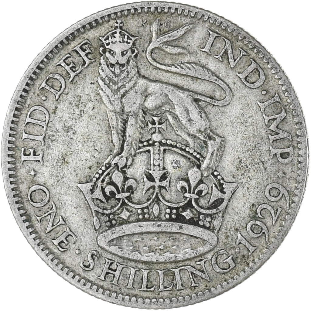 Gran Bretagna, George V, Shilling, 1929, BB, Argento, KM:833