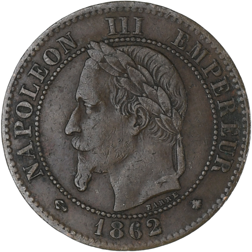 Moneta, Francja, Napoleon III, Napoléon III, 2 Centimes, 1862, Paris