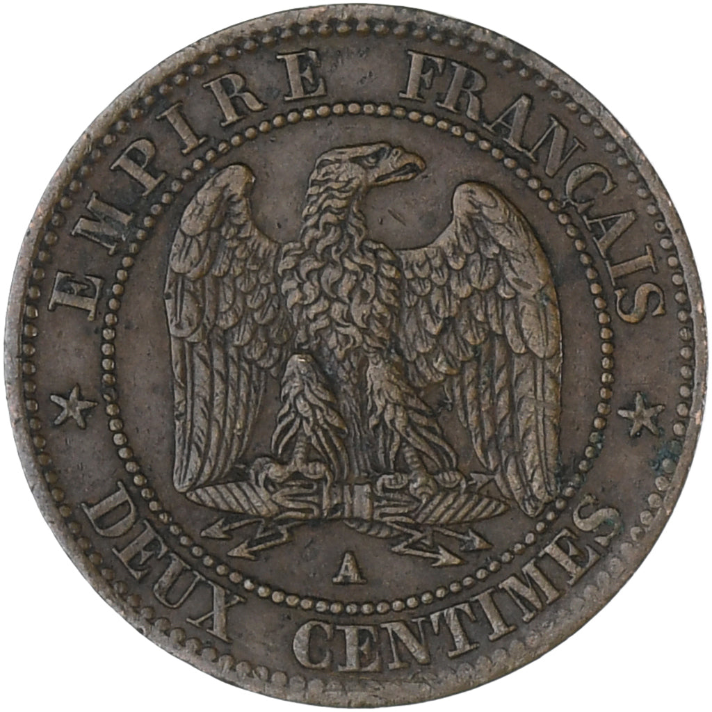 Moneta, Francja, Napoleon III, Napoléon III, 2 Centimes, 1862, Paris