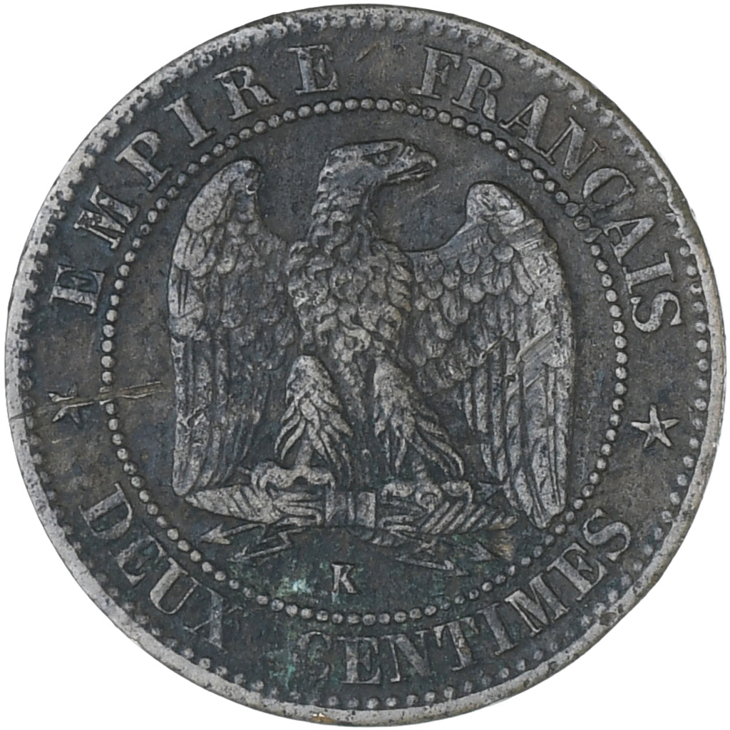 Coin, France, Napoleon III, Napoléon III, 2 Centimes, 1862, Bordeaux