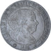 Moneda, España, Isabel II, 5 Centimos, 1868, BC+, Cobre, KM:635.1
