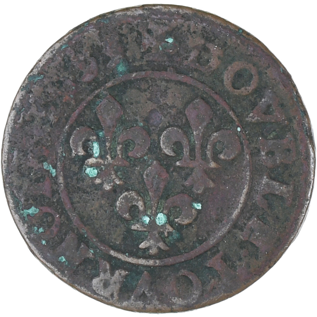 Frankrijk, Louis XIII, Double Tournois, Lyon, FR, Koper, Gadoury:9a