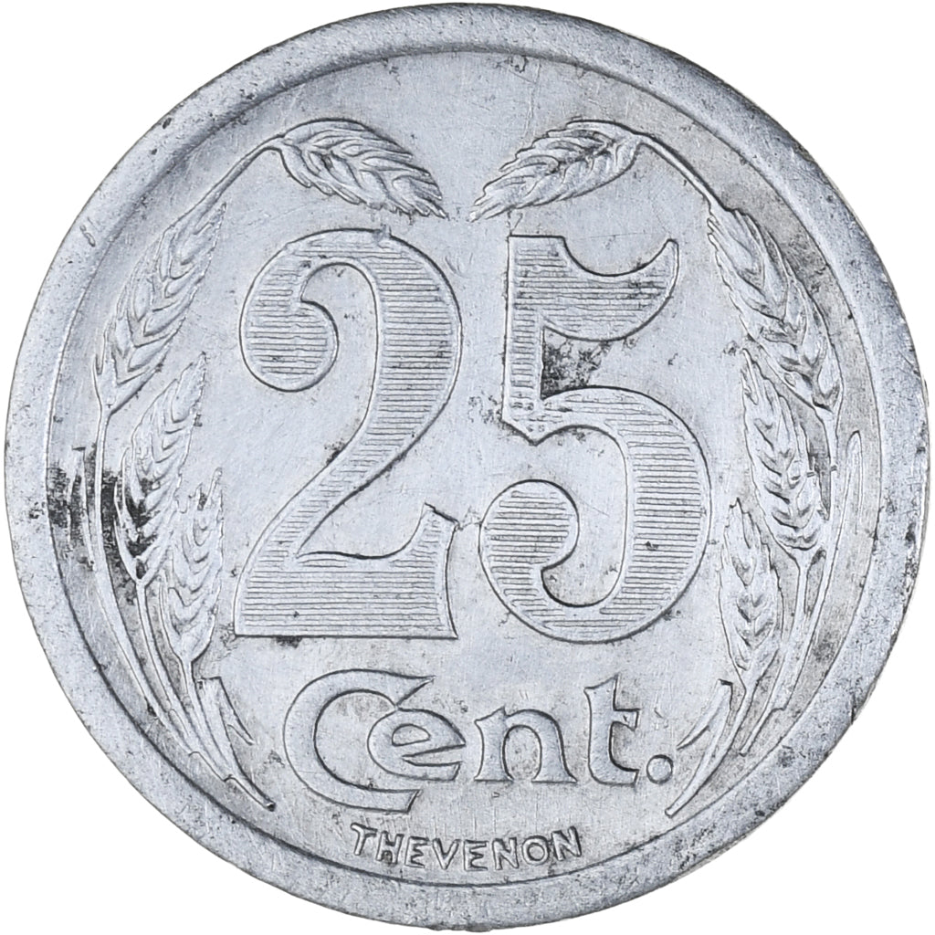 Moeda, França, Chambre de commerce d'Evreux, 25 Centimes, 1921, AU(55-58)