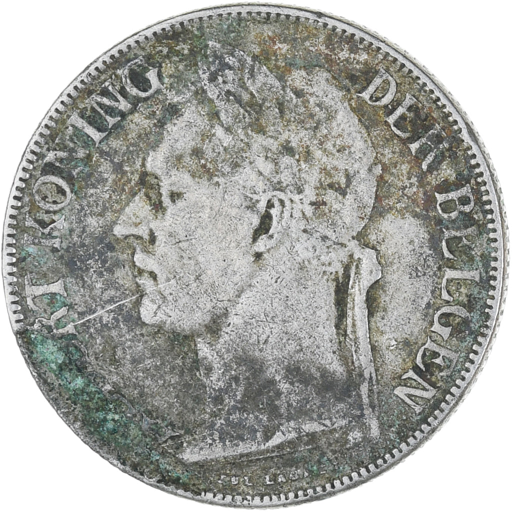 Moneta, Congo belga, Franc, 1920, MB+, Rame-nichel, KM:21