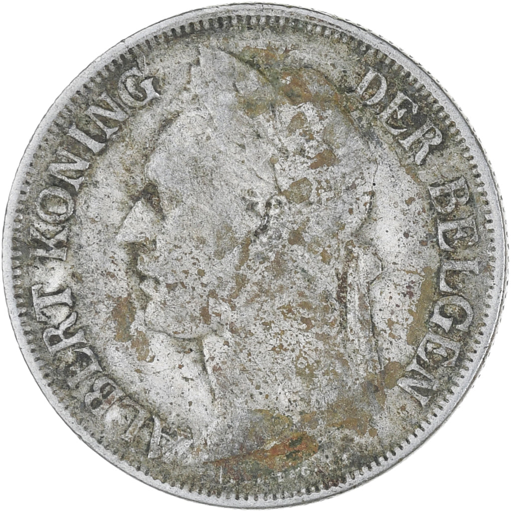 Munten, Belgisch Congo, Franc, 1924, ZG+, Cupro-nikkel, KM:21