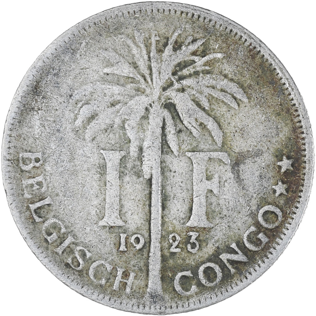 Coin, Belgian Congo, Franc, 1923, VF(20-25), Copper-nickel, KM:21