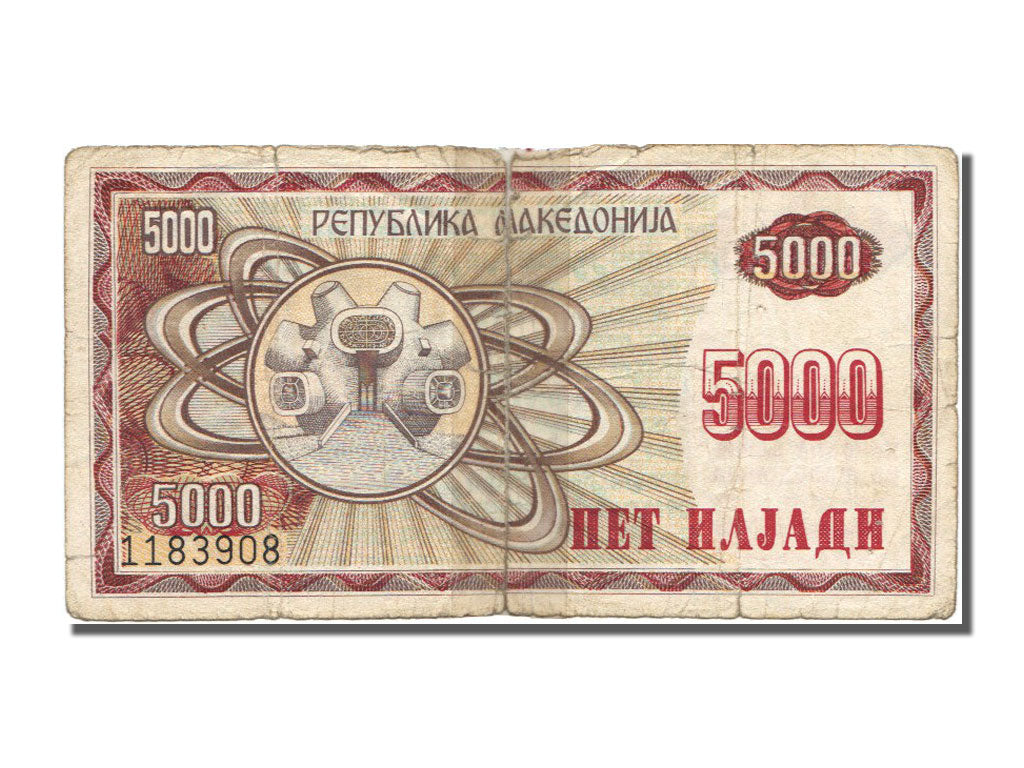 Macedonia, 5000 (Denar), 1992, KM #7a, EF(40-45)