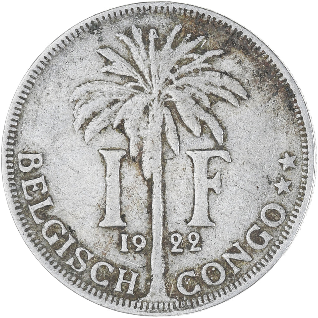 Monnaie, Congo belge, Franc, 1922, TB+, Cupro-nickel, KM:21