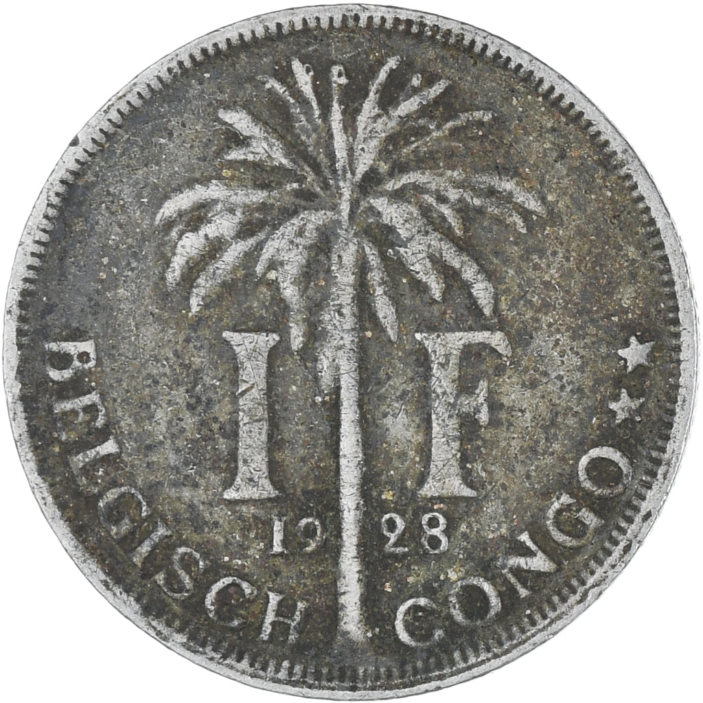 Münze, Belgisch-Kongo, Franc, 1928, S, Kupfer-Nickel, KM:21