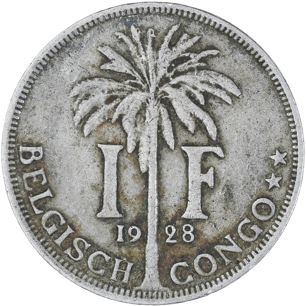Monnaie, Congo belge, Franc, 1928, TTB, Cupro-nickel, KM:21