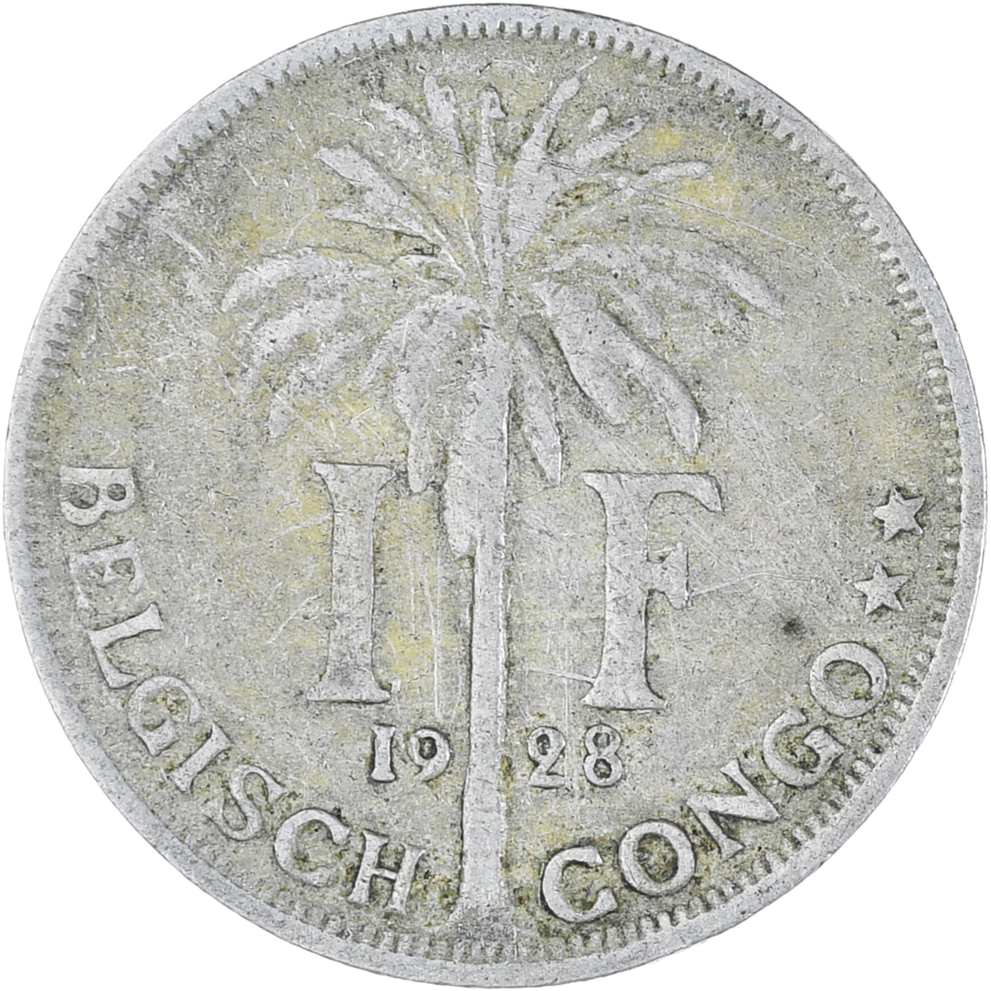 Monnaie, Congo belge, Franc, 1928, TTB, Cupro-nickel, KM:21