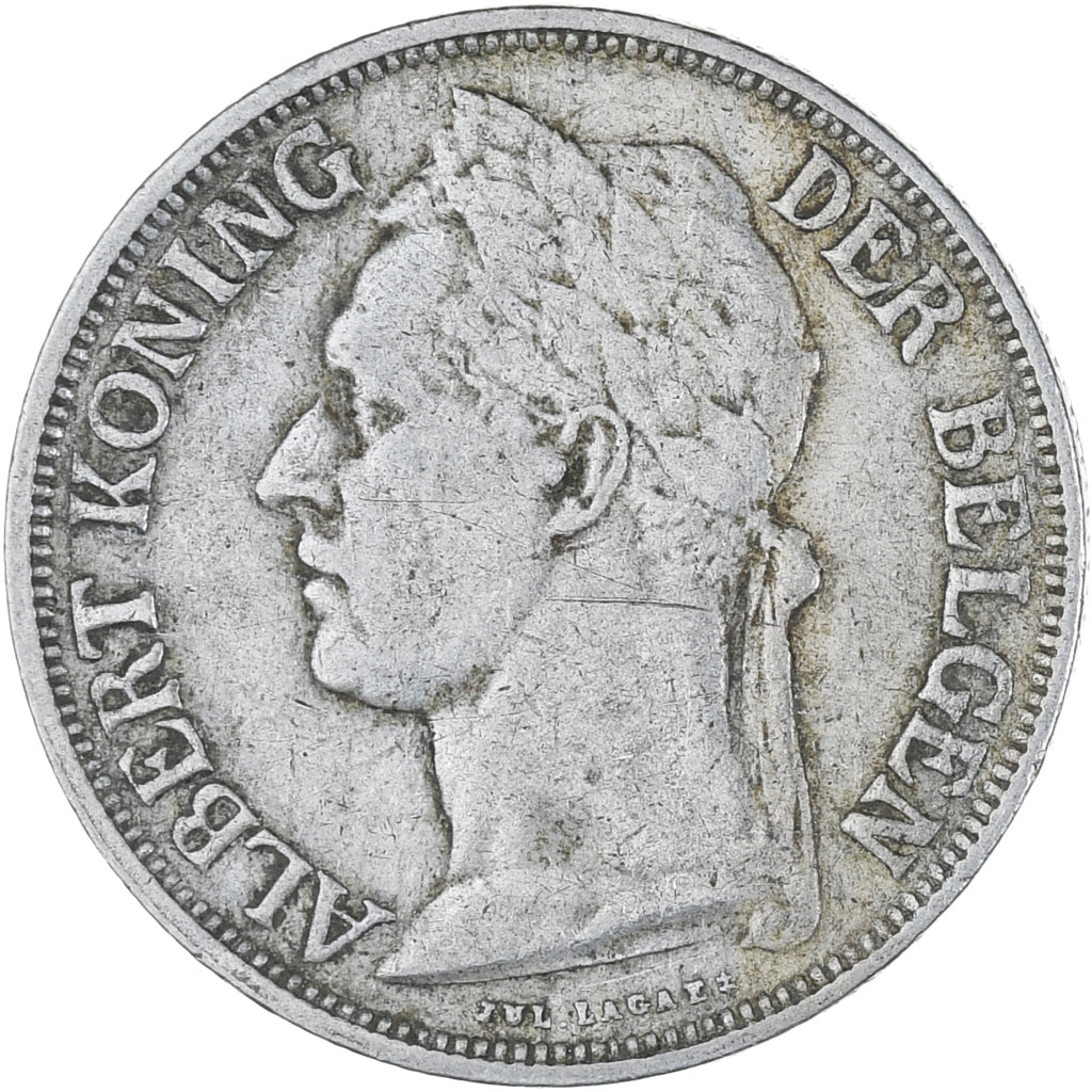 Coin, Belgian Congo, Franc, 1928, AU(50-53), Copper-nickel, KM:21
