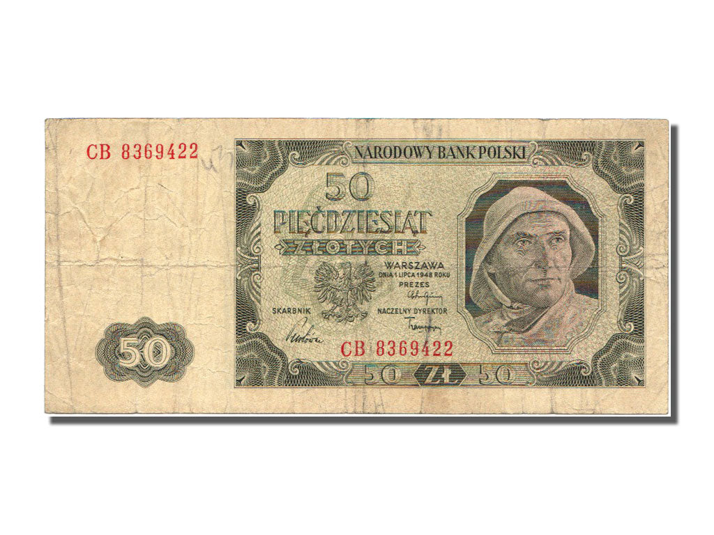 Poland, 50 Zlotych, 1948, KM #138, 1948-07-01, EF(40-45), CB