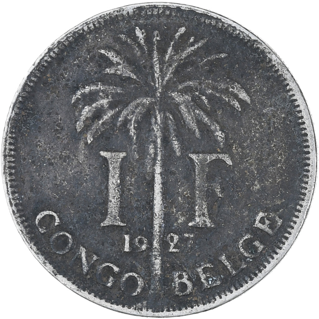 Munten, Belgisch Congo, Franc, 1927, FR, Cupro-nikkel, KM:20