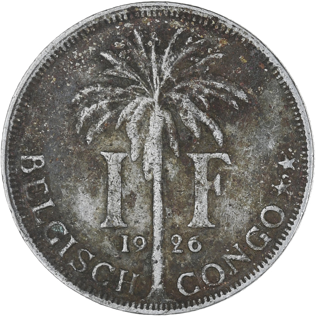 Coin, Belgian Congo, Franc, 1926, VF(20-25), Copper-nickel, KM:21