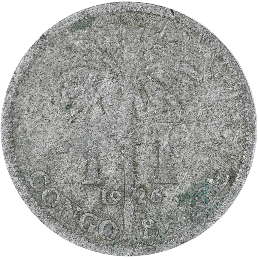 Moeda, Congo Belga, Franc, 1926, VF(20-25), Cobre-níquel, KM:20