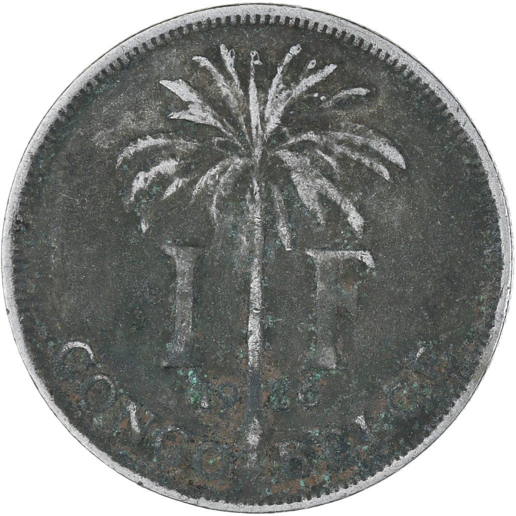 Coin, Belgian Congo, Franc, 1926, VF(20-25), Copper-nickel, KM:20