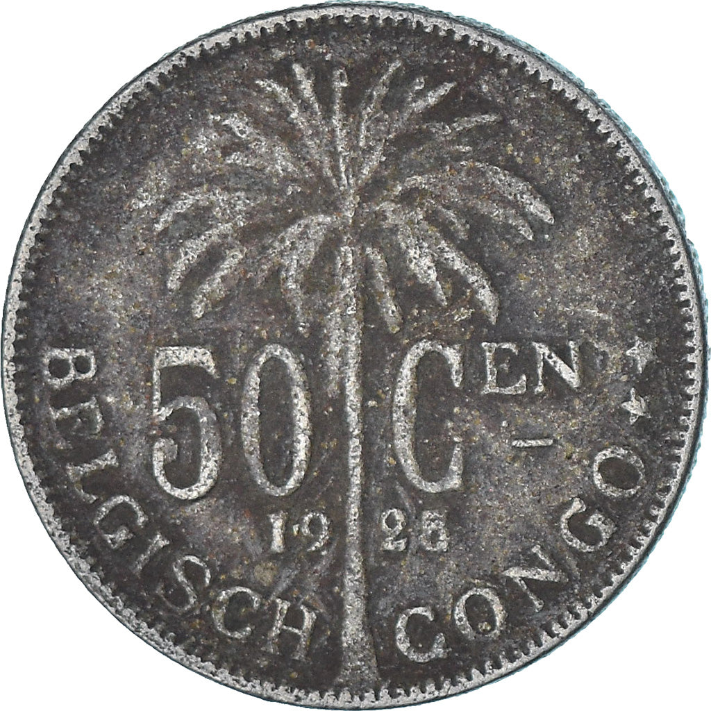 Munten, Belgisch Congo, 50 Centimes, 1925, FR, Cupro-nikkel, KM:23