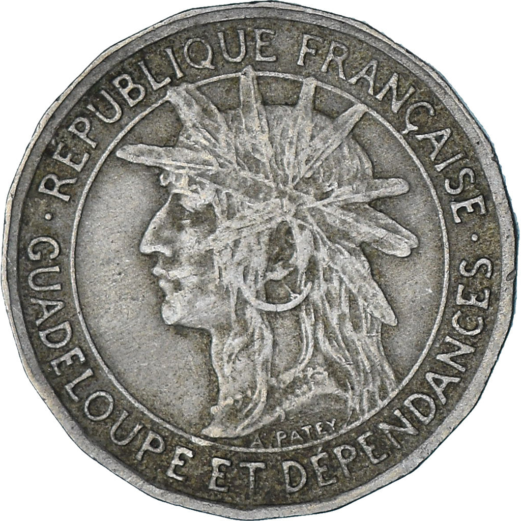 Moneta, Guadalupe, 50 Centimes, 1921, BB, Rame-nichel, KM:45