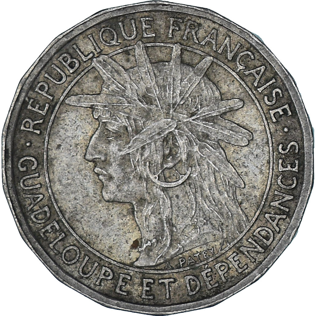 Moneta, Guadalupe, 50 Centimes, 1921, BB, Rame-nichel, KM:45