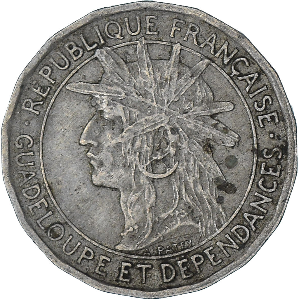 Münze, Guadeloupe, 50 Centimes, 1921, SS, Kupfer-Nickel, KM:45
