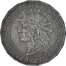 Moneta, Gwadelupa, 50 Centimes, 1921, AU(50-53), Miedź-Nikiel, KM:45