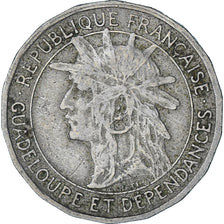 Coin, Guadeloupe, 50 Centimes, 1921, AU(50-53), Copper-nickel, KM:45
