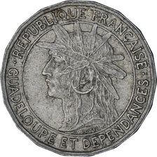 Moneta, Guadalupe, 50 Centimes, 1921, BB+, Rame-nichel, KM:45
