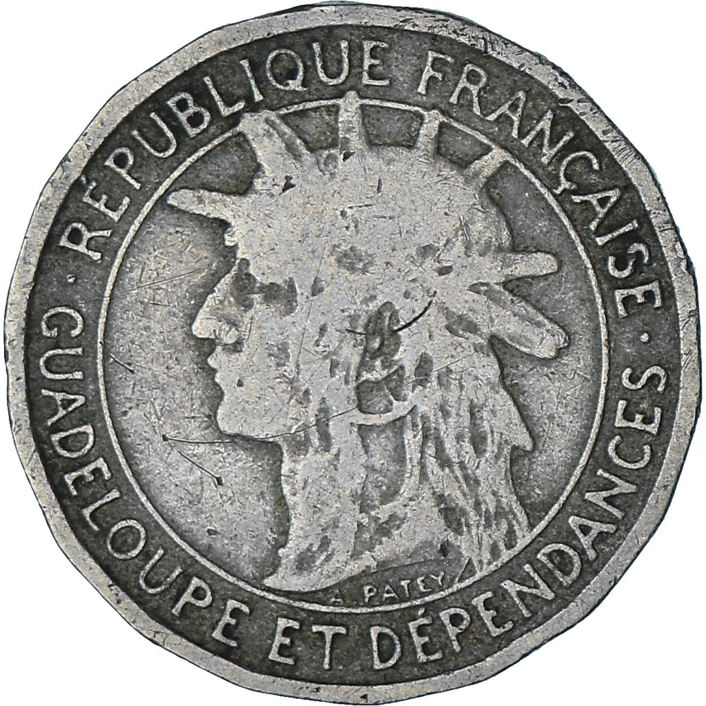 Moneta, Guadalupe, 50 Centimes, 1903, MB+, Rame-nichel, KM:45