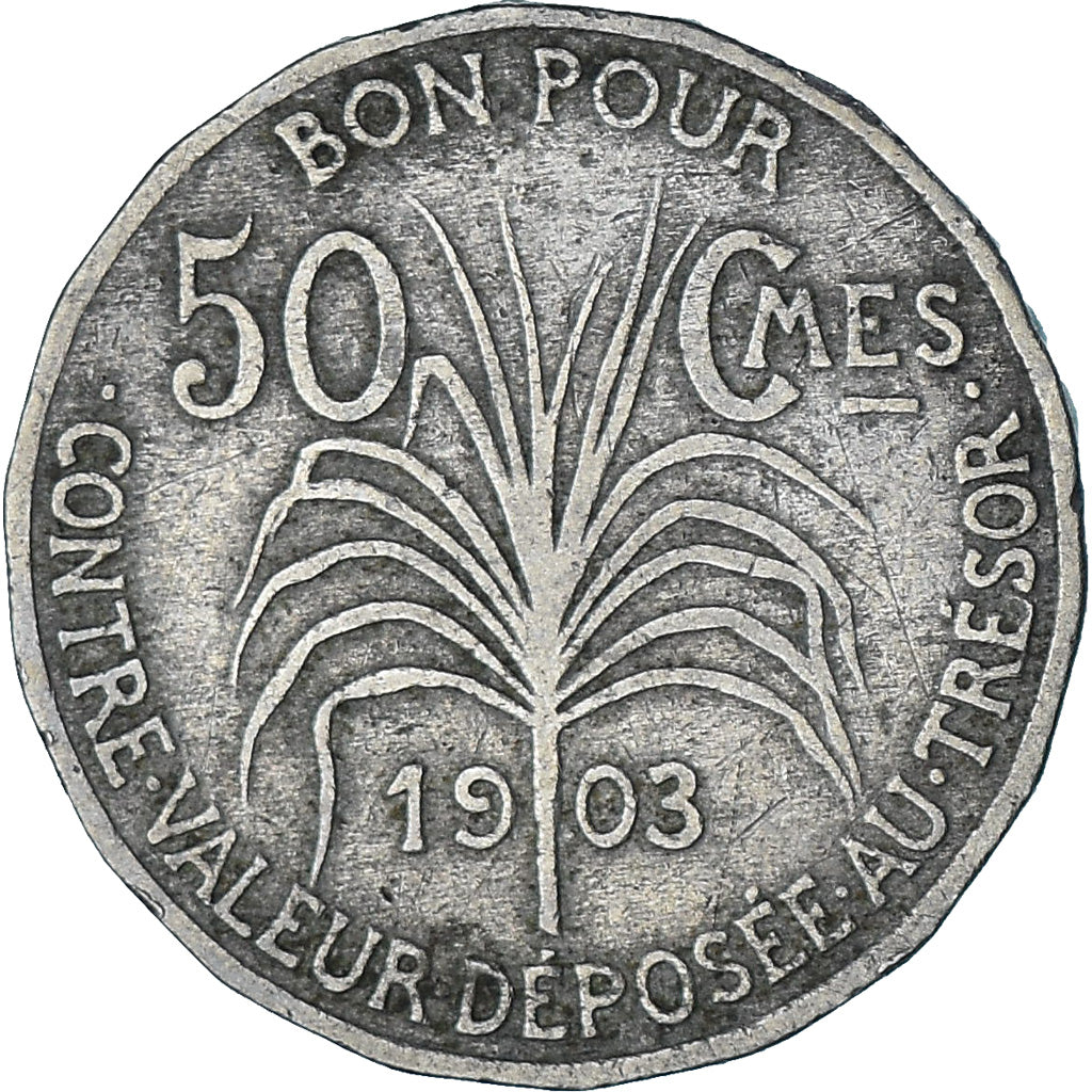 Münze, Guadeloupe, 50 Centimes, 1903, SS, Kupfer-Nickel, KM:45