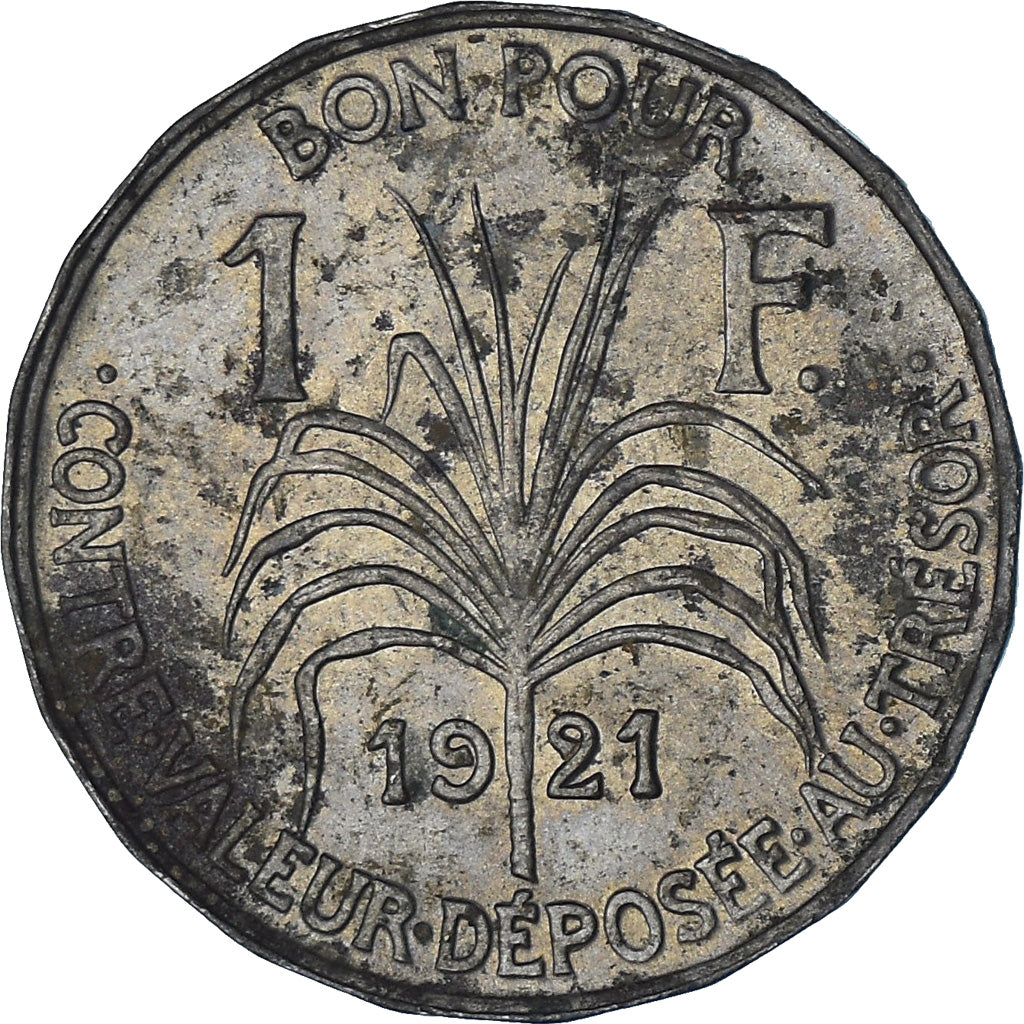 Moneta, Guadalupe, Franc, 1921, MB+, Rame-nichel, KM:46