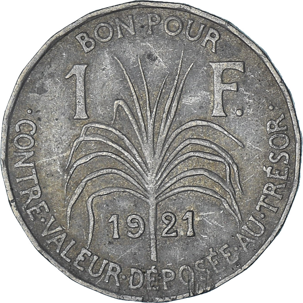 Moneta, Guadalupe, Franc, 1921, MB+, Rame-nichel, KM:46